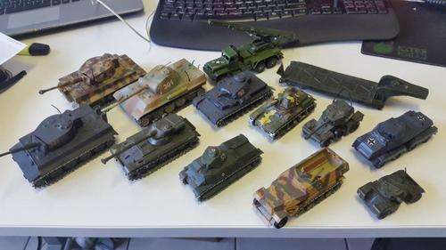 RARE Vintage SOLIDO / DINKY Die Cast Military Armoured Vehicles Tanks