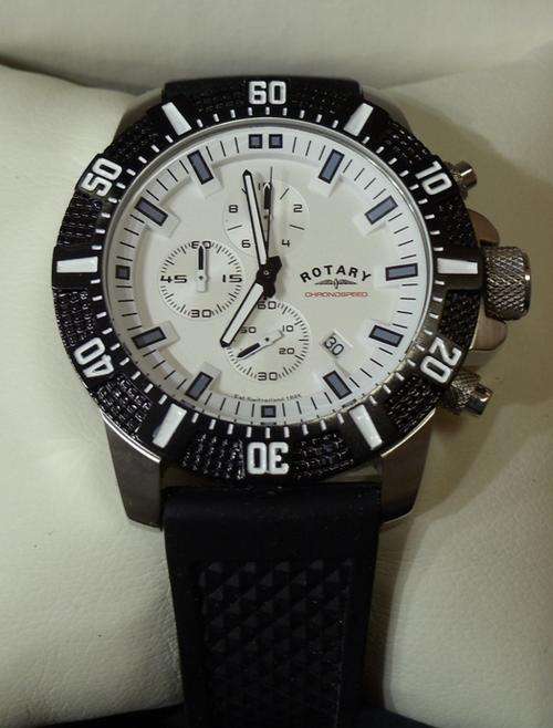 2013 ROTARY CHRONOSPEED WATCH - BRANDNEW - RUBBER BELT - BOX + PAPERS