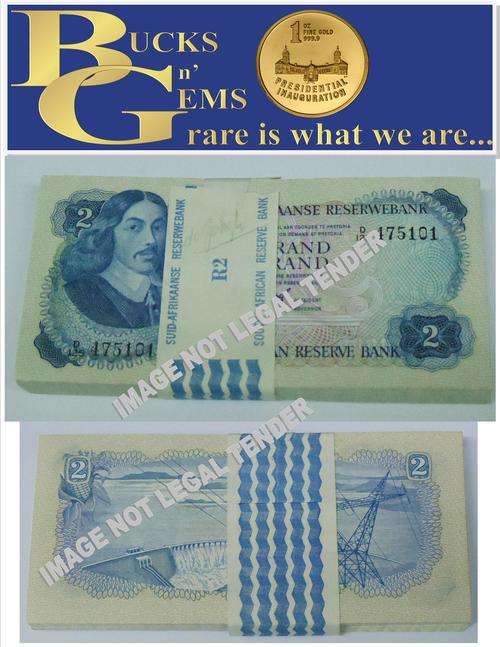SIGNED T W De Jong * R2 *100 notes in sequence *UNC* resreve bank sealed - bid PRICE for all