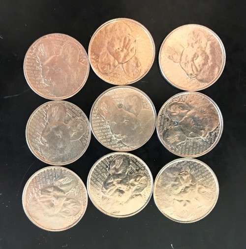SA MINT - Bulk token lot - 2012 JACKAL tokens - 9 availble -PRICE BID PER TOKEN x 9