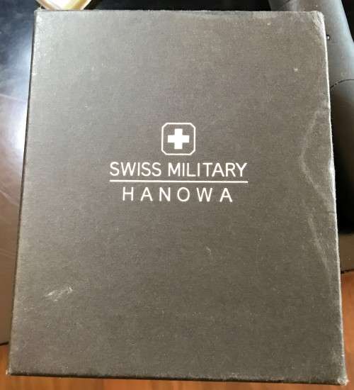 SWISS MILITARY " HANOWA" - DUAL TIME ZONE - GENTS - USED WATCH - TOP CONDITION - METAL STRAP ORIGINA