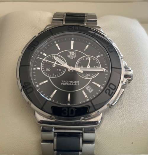 TAG HEUER CEREMIC FORMULA 1 - GENTS - CHRONOGRAPHS - BOX & PAPERS