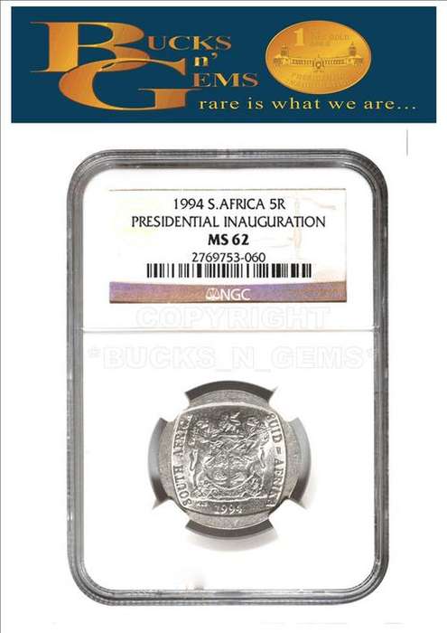 *MS62*  1994 INAUGURATION  R5 COIN MS62 -NGC MINT GRADE - 3 available