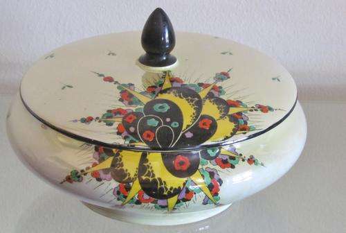 Shelley Lustre Ware Art Deco Bowl & Lid=1916-1925=Walter Slater=Read Notes.