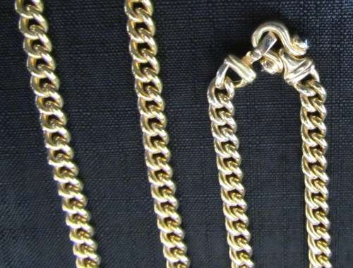 9K GOLD NECKLACE & BRACELET=Curb Link=MATCHING=4 CABOCHON SAPPHIRES IN CLASPS=LEOPARD HEADS=STUNNING