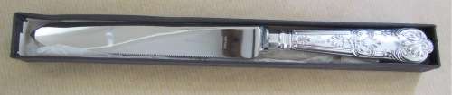 WEDDING CAKE KNIFE=STERLING SILVER HANDLE=BOXED=VINERS of SHEFFIELD=England=AS NEW & STUNNING!!!!!!!