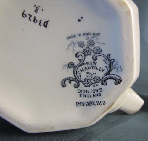 JUG PITCHER DOULTON`S Early Antique Pre Royal Doulton New Chantilly D3929 Circa 1909 Scarce!!!!!