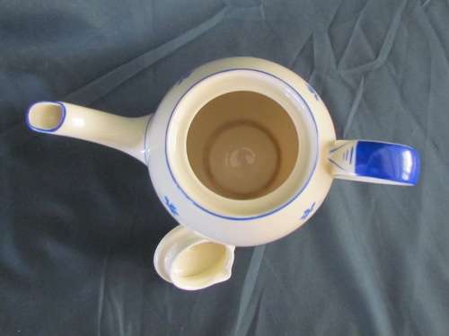 COFFEE or HOT WATER POT EAMAG PORCELAIN Schönwald GERMANY BLUE & WHITE Really Stunning & Scarce!!!