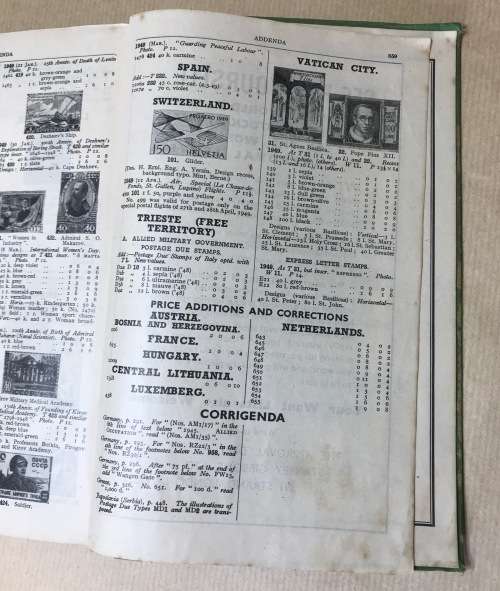 STANLEY GIBBONS POSTAGE STAMP CATALOGUE 1950 PART II FOREIGN COUNTRIES EUROPE LONDON.