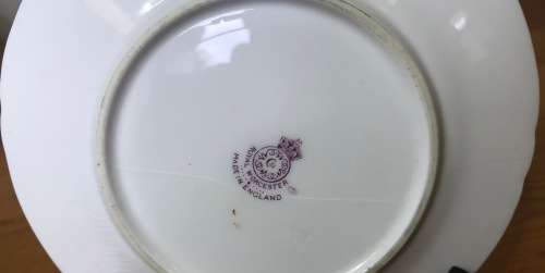 ROYAL WORCESTER=DATES to 1900=TEA TRIO=RARE=119 YEARS OLD!!=2411 PATTERN=FLORAL=FLOWERS=STUNNING!!=G