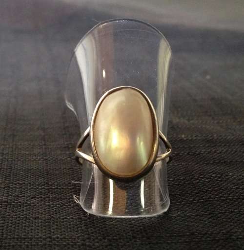 MABE PEARL RING STERLING SILVER 925 GENUINE DELICATE and BEAUTIFUL!!!!!