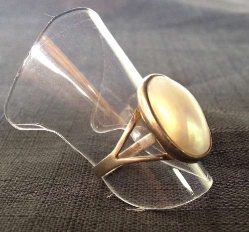 MABE PEARL RING STERLING SILVER 925 GENUINE DELICATE and BEAUTIFUL!!!!!