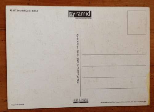 LEONARDO DI CAPRIO AMERICAN ACTOR FILM MOVIE PYRAMID ENGLAND  POSTCARD POST CARD