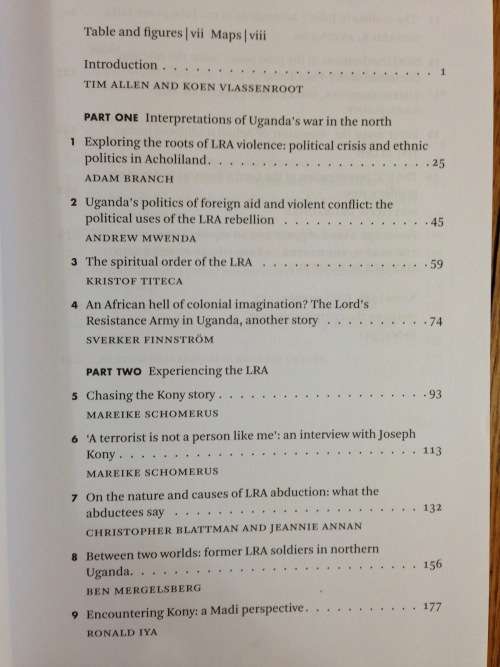 THE LORD`S RESISTANCE ARMY MYTH and REALITY TIM ALLEN + KOEN VLESSENROOT UGANDA CONFLICT 2010. BOOK