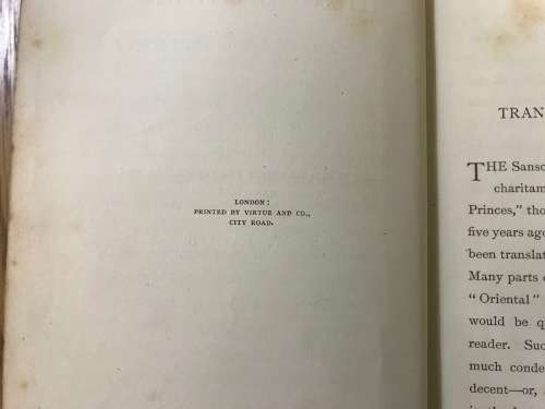 HINDOO TALES or The Adventures of Ten Princes Philip Whittington Jacob Strahan & Co London 1873 RARE