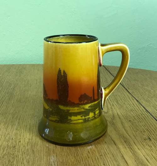 ROYAL DOULTON TANKARD MUG POPLARS at SUNSET D3416 1910-40 STUNNING EXCELLENT CONDITION!!!!