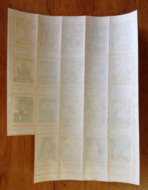 CHRISTMAS STAMPS SHEET GOLDEN JUBILEE 1929-79 RSA KERSFEES PREVENT TB in CHILDREN 20c CINDERELLAS
