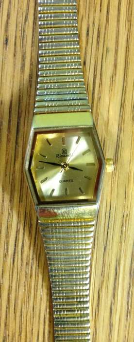 WATCH RICARDO LADIES Wristwatch QUARTZ STAINLESS STEEL GOLD PLATED? JAPAN MOVT.