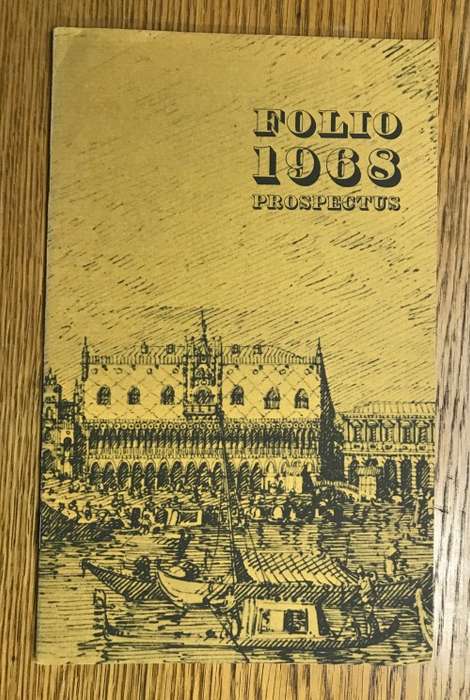 FOLIO 1968 PROSPECTUS MEMBERSHIP AND BOOKCLUB BOOKLET SCARCE!!!