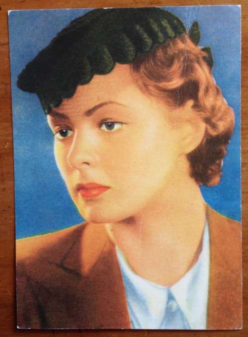 POSTCARD JUMBO INGRID BERGMAN ACTRESS MOVIES FILM FORLAG HAKAN ERIKSSON NOSTALGI SWEDEN