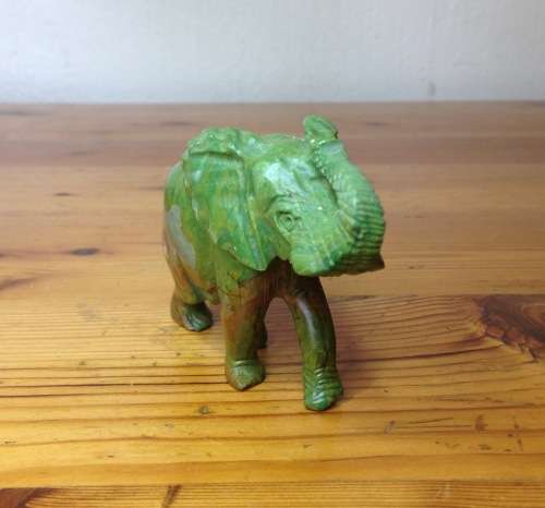 ELEPHANT=VERDITE=CARVED=GREEN=BROWN=UNBELIEVABLE COLOURS!!=GREAT CONDITION.