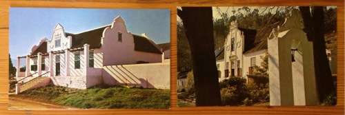 POSTCARDS x 9 POST CARDS CAPE DUTCH HOUSES GABLES OLD NECTAR CAPE TOWN TULBAGH GROOT CONSTANTIA.