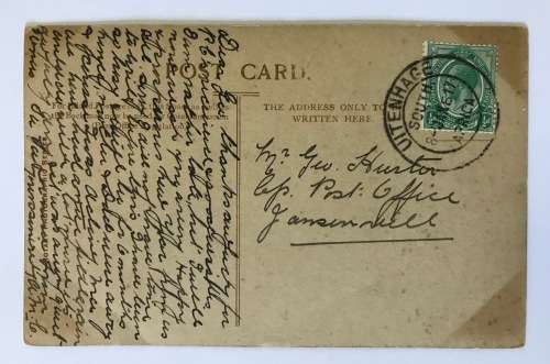POSTCARD POST CARD UITENHAGE 1917 UNION SOUTH AFRICA MISS MARIE STUDHOLME PORTRAIT.