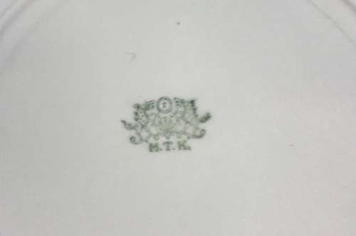 M.T.K. PORCELAIN PLATE JAPANESE? FLOWERS.