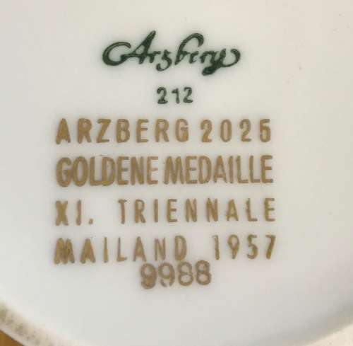 ARZBERG COFFEE SET 17piece DEMITASSE EXPRESSO 212 GOLDENE MEDAILLE XI. TRIENNALE MAILAND 1957 9988.