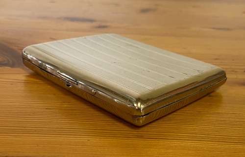 SILVER PLATED CIGARETTE CASE HOLDER SPRUNG HOLDERS CLIP CLOSURE