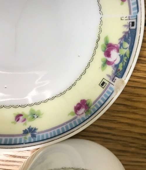 Coffee Duo Demitasse Roses Saucer Cup Expresso