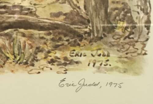 ERIC JUDD `WATER MILL at ELIM` SIGNED PRINT in PENCIL SOUTH AFRICAN ARTIST.