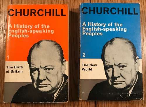 CHURCHILL A History of the English-speaking Peoples Vol 1 and 2 PAPERBACK BIRTH of BRITAIN NEW WORLD