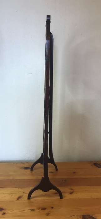 EDWARDIAN 3-TIER MAHOGANY INLAID FOLDING CAKE STAND ANTIQUE TEA c1910 ELEGANT!!!