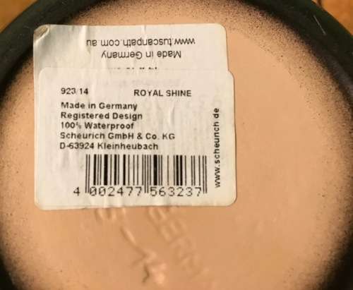 PLANTER - CERAMIC - ROYAL SHINE - MADE in GERMANY - 100% WATERPROOF - IMPRESSED MARK!