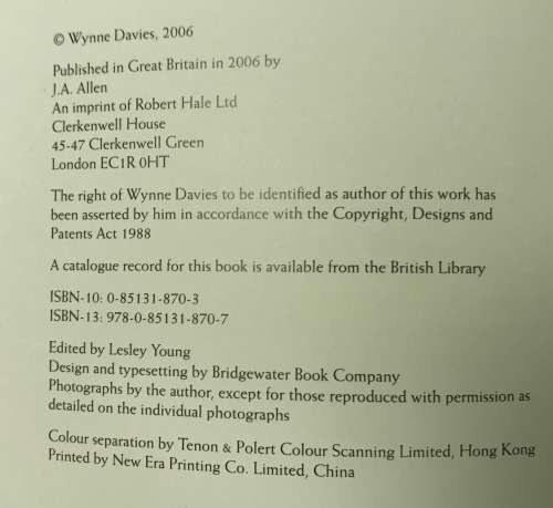 THE WELSH PONY WYNNE DAVIES 1st EDITION 2006 GREAT BRITAIN HARDCOVER