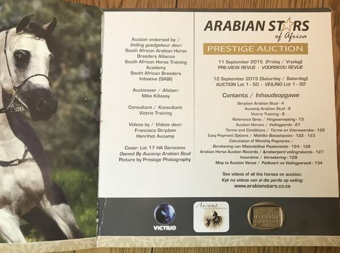ARABIAN STARS of AFRICA - Prestige Auction - September 2015 - Catalogue