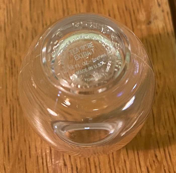 GLASS VASES / BOTTLES x 4 - possibly perfume bottles without stoppers.