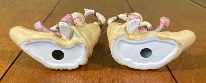 Lady Buddha Statue Praying - Porcelain x 2 - Identical