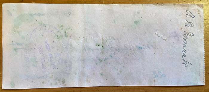 CHEQUE THE STANDARD BANK OF SOUTH AFRICA LIMITED STEYNSBURG 1926 ONE PENNY UNION of SA embossed.