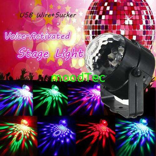 3W Sound Activated USB LED Stage Light, Party or Car Lamp USB DC5V