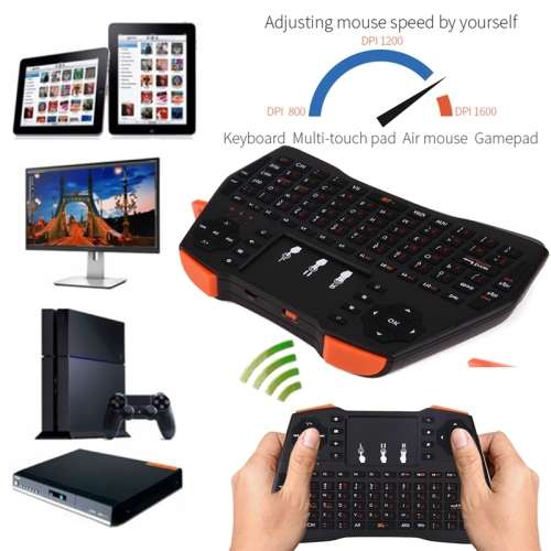 I8 Plus Mini Wireless Handheld Keyboard Fly Air Mouse Touchpad for TV PS
