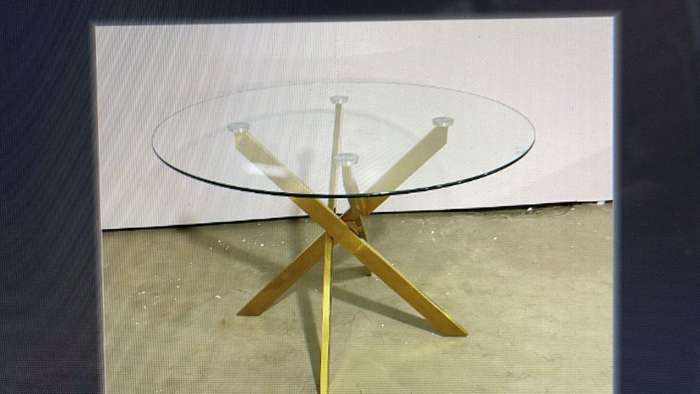 ROUND GLASS TABLE 120CM DT733
