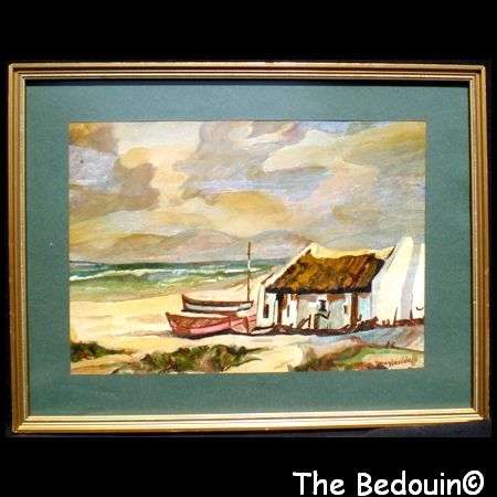 Douglas Walls (S A Artist?) WEST COAST FISHING COTTAGE. Original Oil (c 1970s). Impressionist.