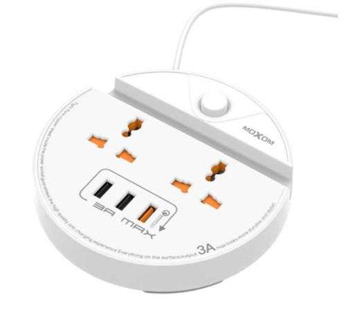 Power Socket  Extension with 2 Universal Socket and 3 USB Ports