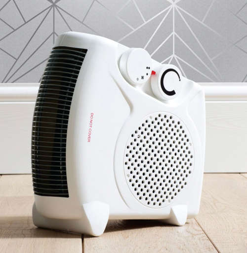 Vertical Horizontal Fan Heater - White