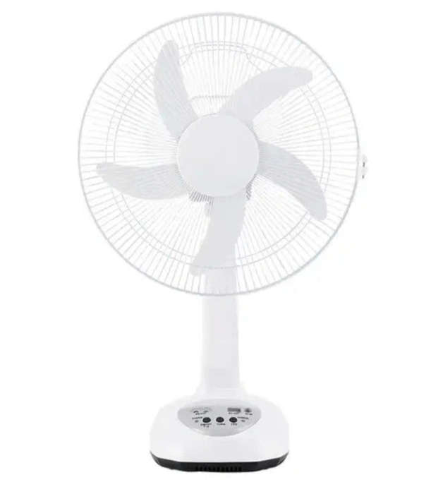 Condere 16` Rechargeable Solar Fan with Built in light and 2 Light Bulbs and a Solar Panel
