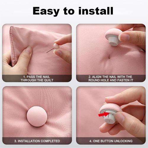 1x White Mushroom Quilt Holder BedSheet Quilt Clip Duvet Cover Fastener Clip Anti Slip