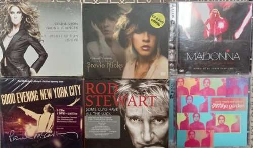 Music CD/DVD Bundle (Madonna, Celine Dion, Stevie Nicks, Rod Stewart, Savage Garden, Paul McCartney)