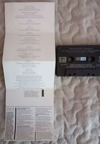 Pet Shop Boys - Actually cassette (Canadian issue)